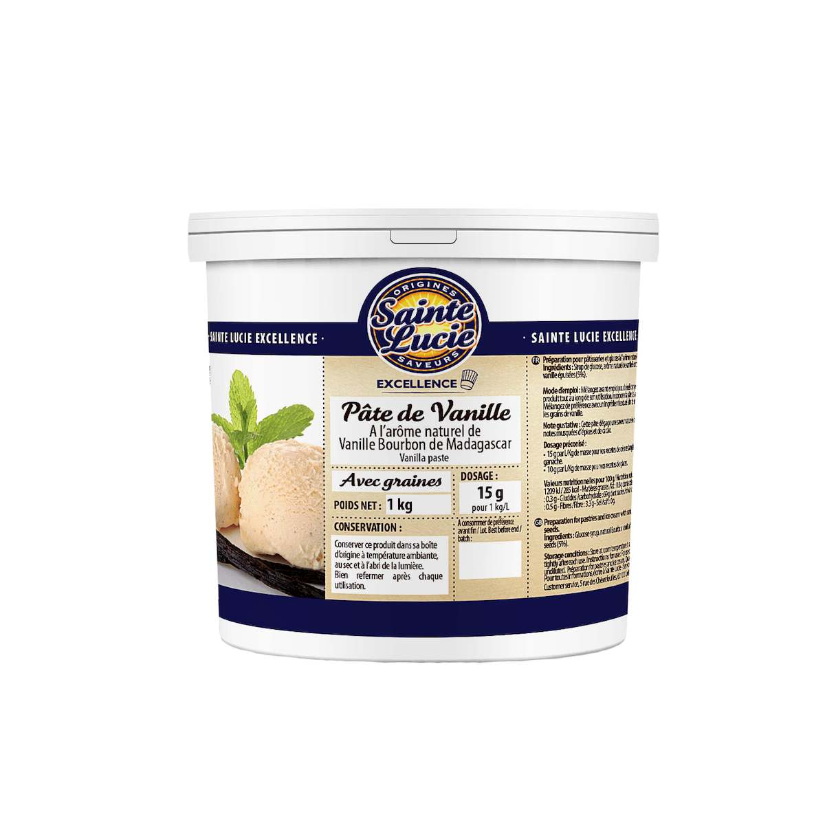 PATE DE VANILLE BOURBON AVEC GRAINES 1KG