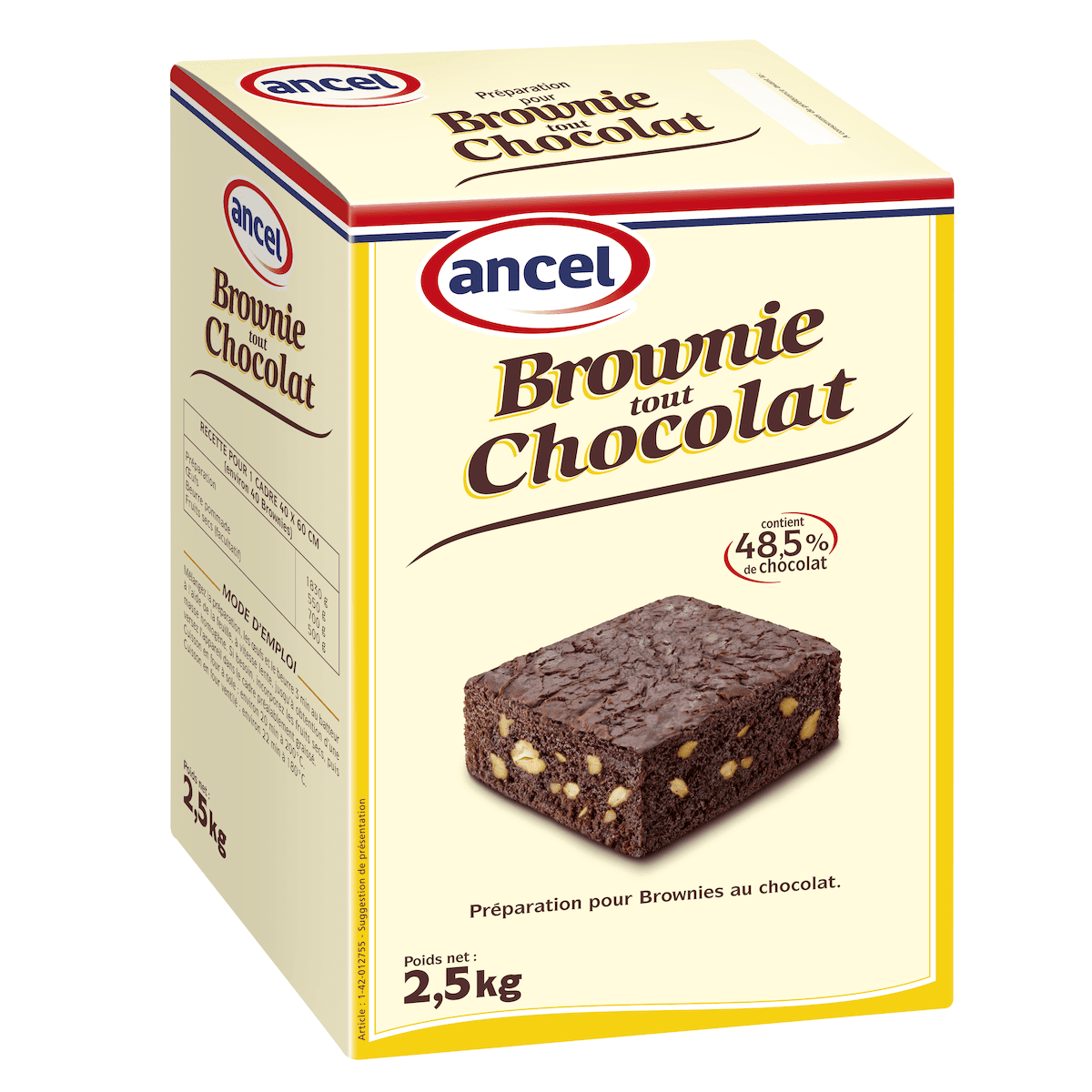 PREPARATION POUR BROWNIE TOUT CHOCOLAT ETUI  2,5KG