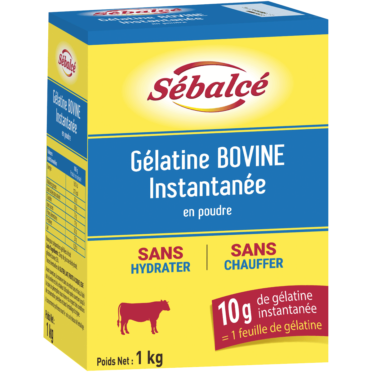 GELATINE BOVINE INSTANTANEE EN POUDRE BTE 1KG