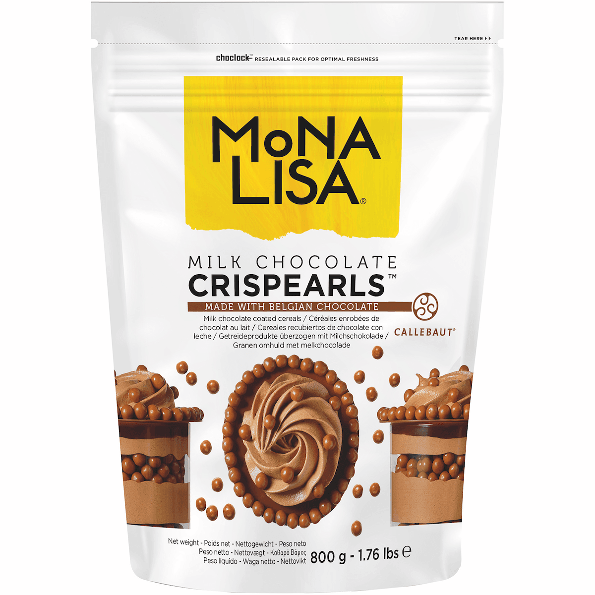 CRISPEARLS CHOCOLAT LAIT BOITE 800G