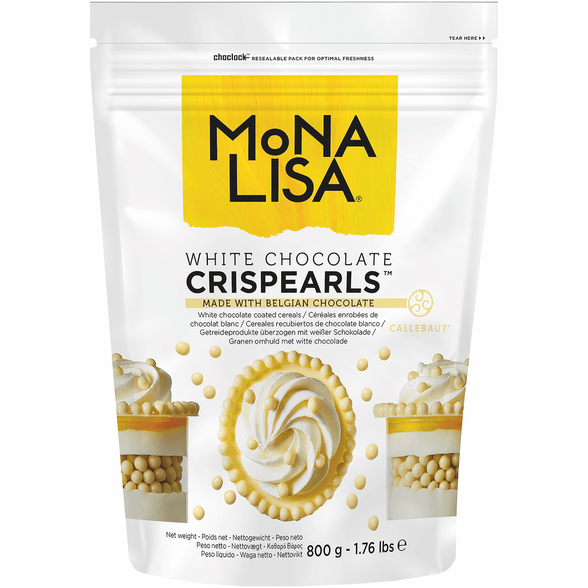 CRISPEARLS CHOCOLAT BLANC BOITE 800G