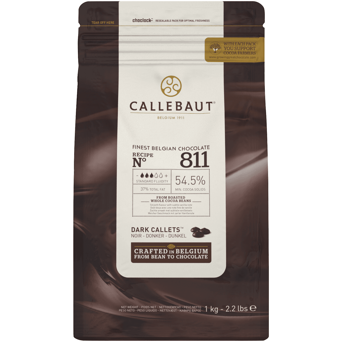 SELECT 54,5% CHOCOLAT SUCRE ET EQUILIBRE TOUCHE DE VANILLE CALLETS SACHET 1KG