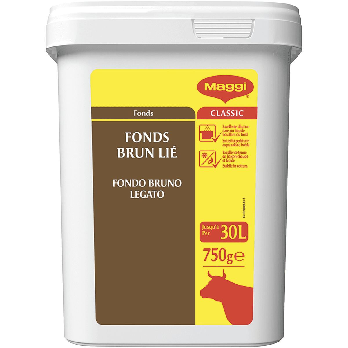 FONDS BRUN LIE - BOITE 750G POUR 15L A 30L