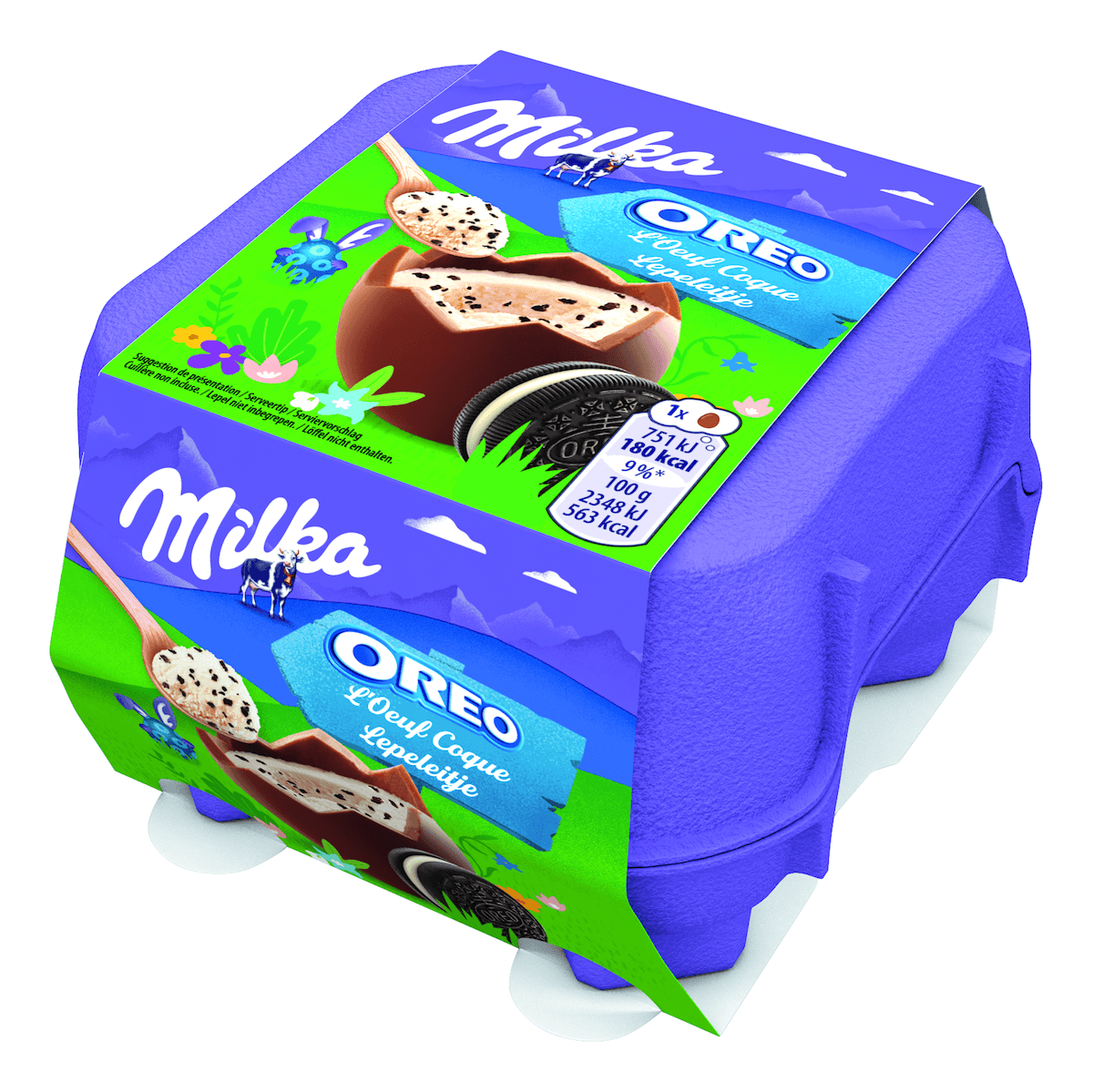 MILKA OEUFS COQUES OREO BOITE 128G