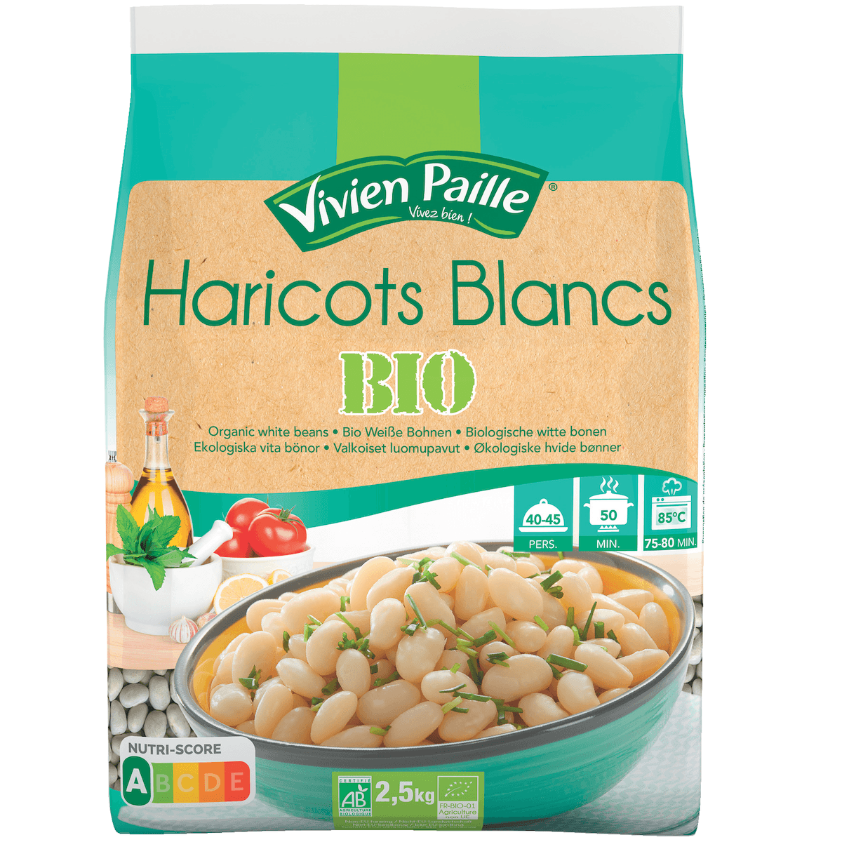 HARICOTS BLANCS BIO PL 2,5KG