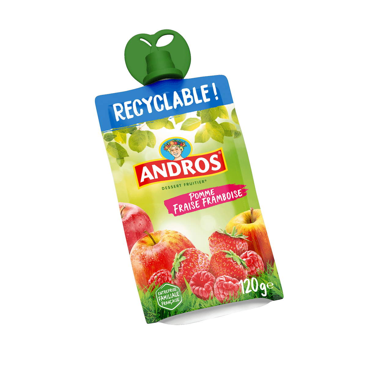 COMPOTE POMME FRAISE FRAMBOISE HIBISCUS GOURDE 120G
