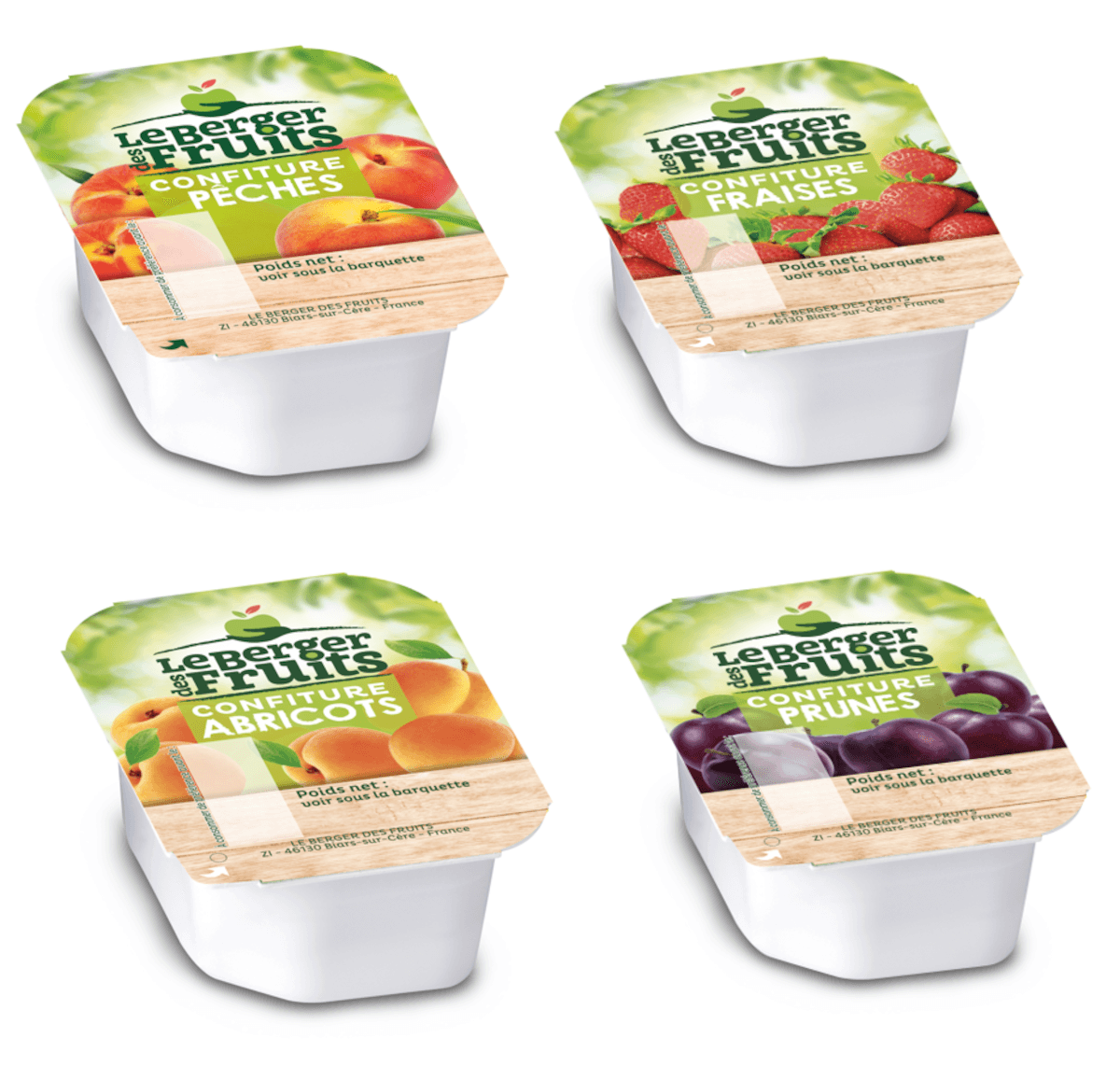 CARTON ASSORTI 4 PARFUMS (30 FRAISES-30 PECHES-30 ABRICOTS-30 PRUNES) 30G