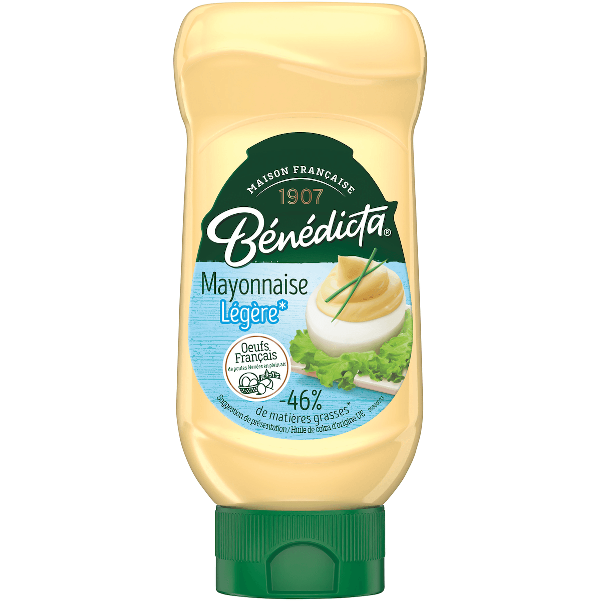 MAYONNAISE LEGERE - FLACON SOUPLE TOP DOWN DE 400ML