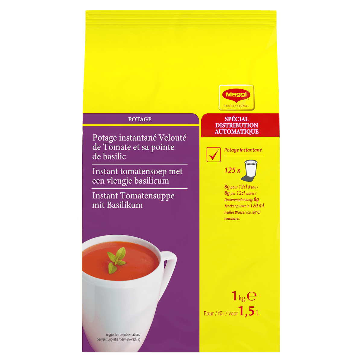VELOUTE DE TOMATE BASILIC INSTANTANE - POCHE DE 1KG
