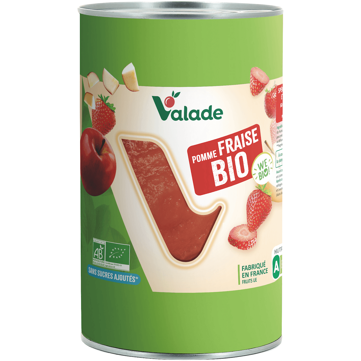 COMPOTE DE POMME FRAISE SSA BIO - BTE 5/1