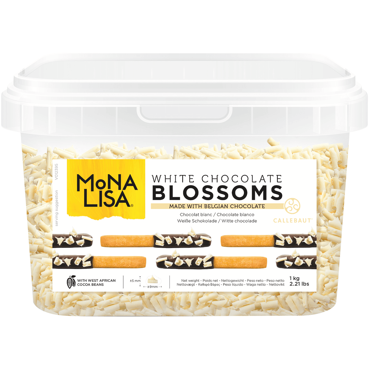 COPEAUX DE CHOCOLAT BLANC BLOSSOMS BOITE 1KG