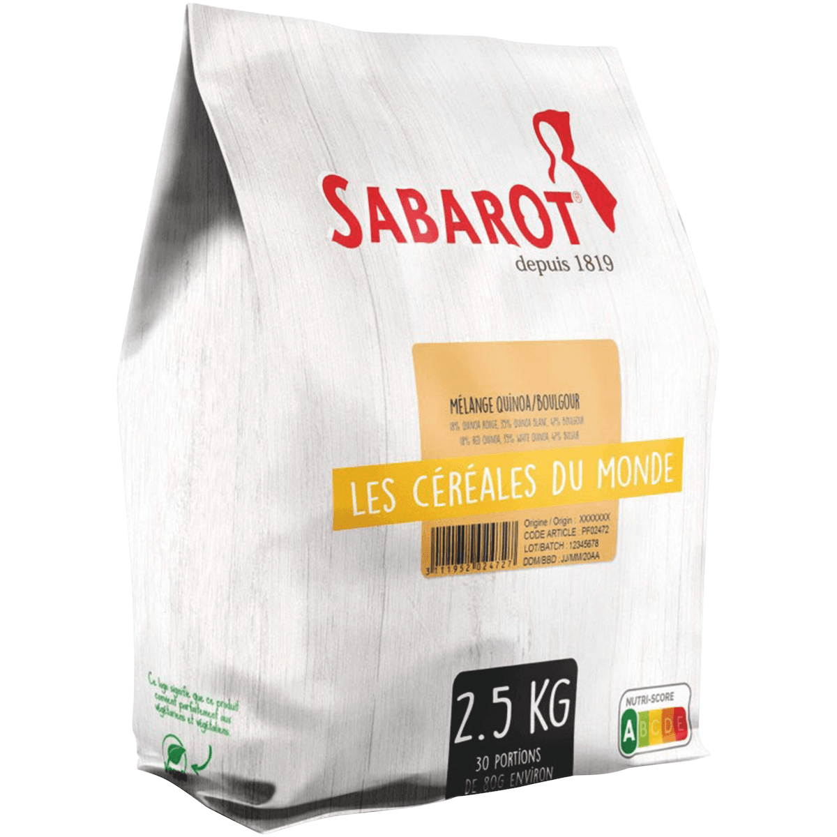 QUINOA ET BOULGOUR - SAC 2,5KG