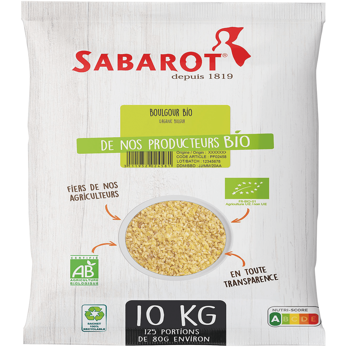 BOULGOUR BIO - 10KG