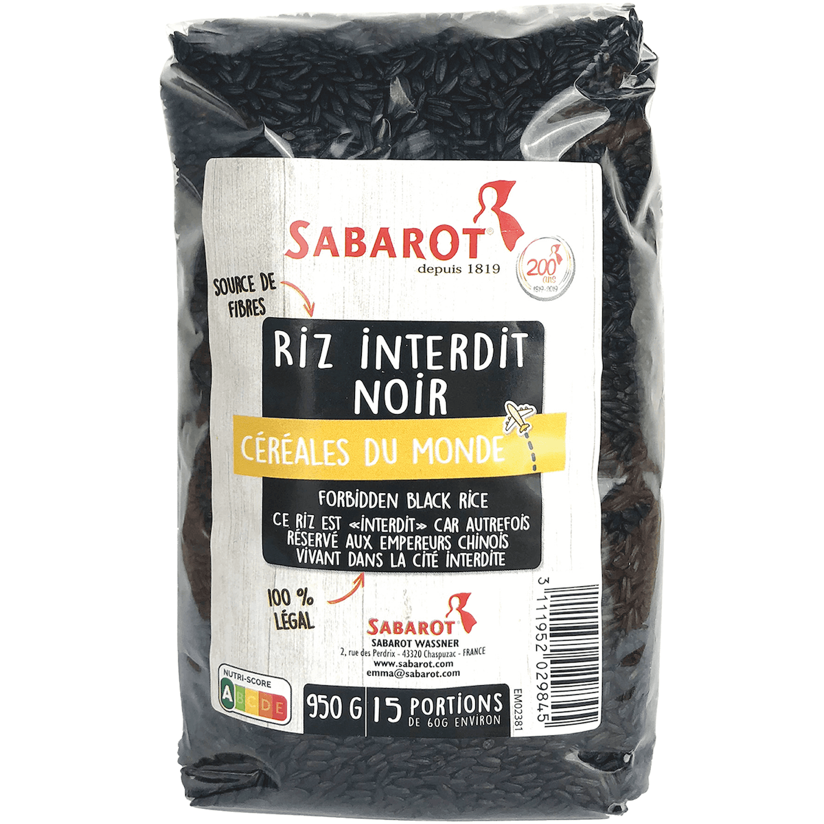 RIZ INTERDIT NOIR - 950G