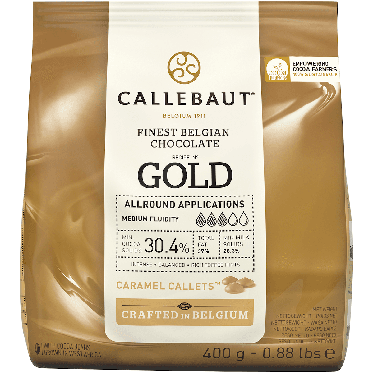 GOLD CHOCOLAT AU CARAMEL CALLET SACHET 400GR