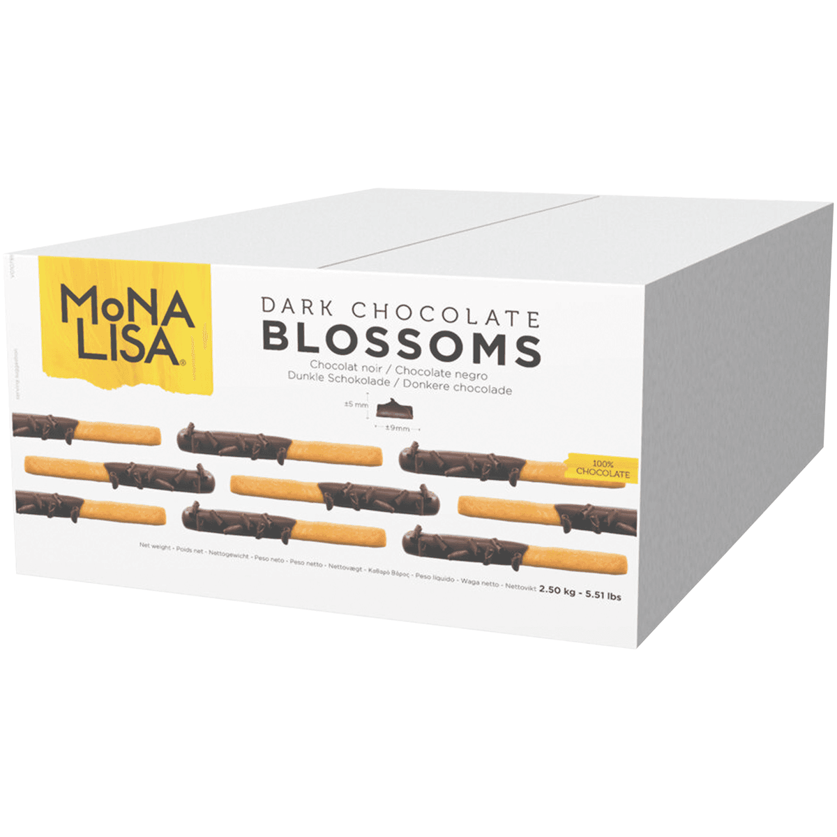 COPEAUX DE CHOCOLAT NOIR BLOSSOMS BOITE 2,5KG