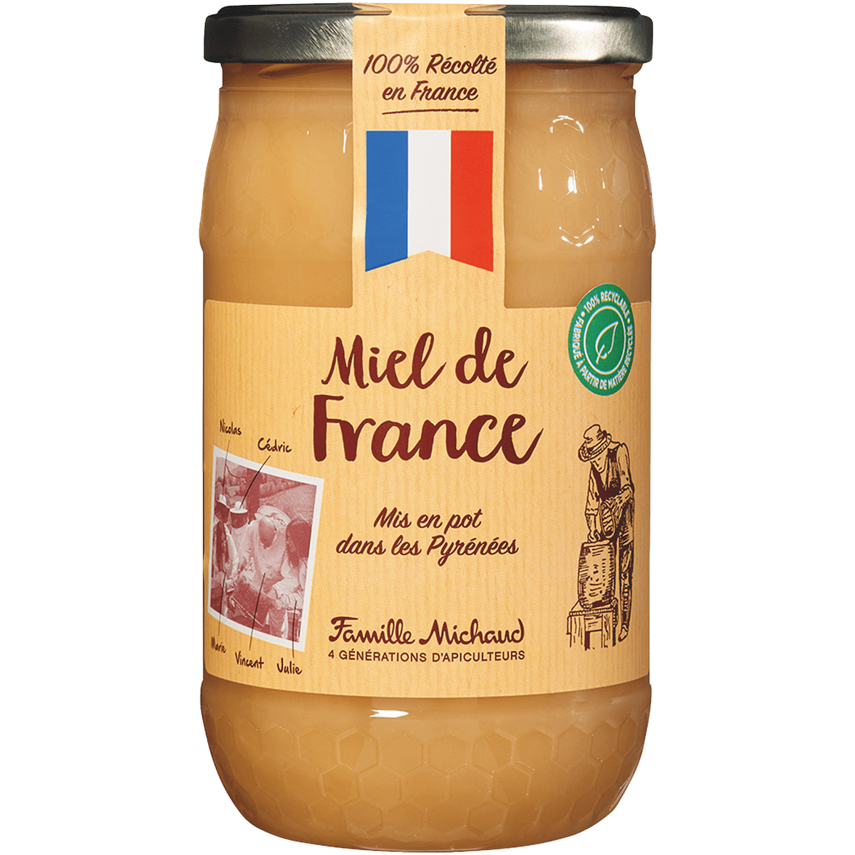 MIEL DE FRANCE CREMEUX - POT PLASTIQUE 1KG