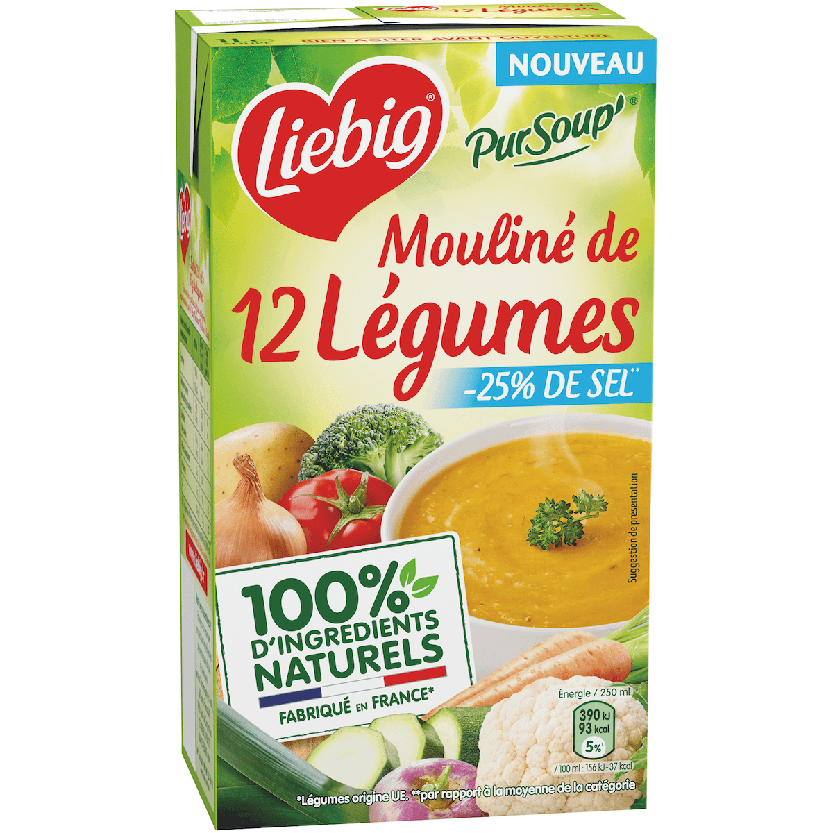 MOULINE DE 12 LEGUMES SEL REDUIT - BRQ DE 1L