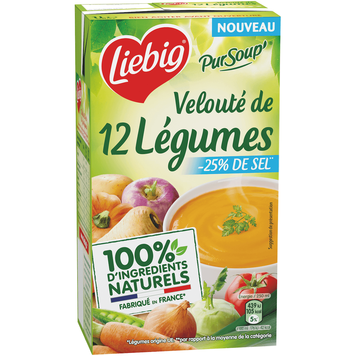 VELOUTE DE 12 LEGUMES SEL REDUIT - BRQ DE 1L