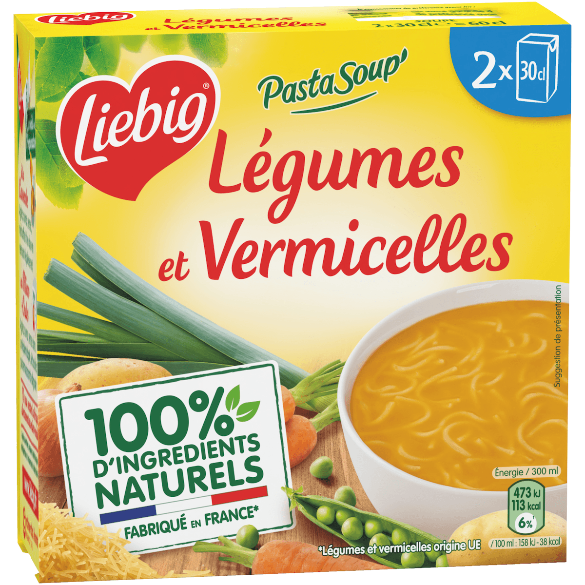 LES PASTASOUP' LEGUMES VERMICELLES  2X30CL