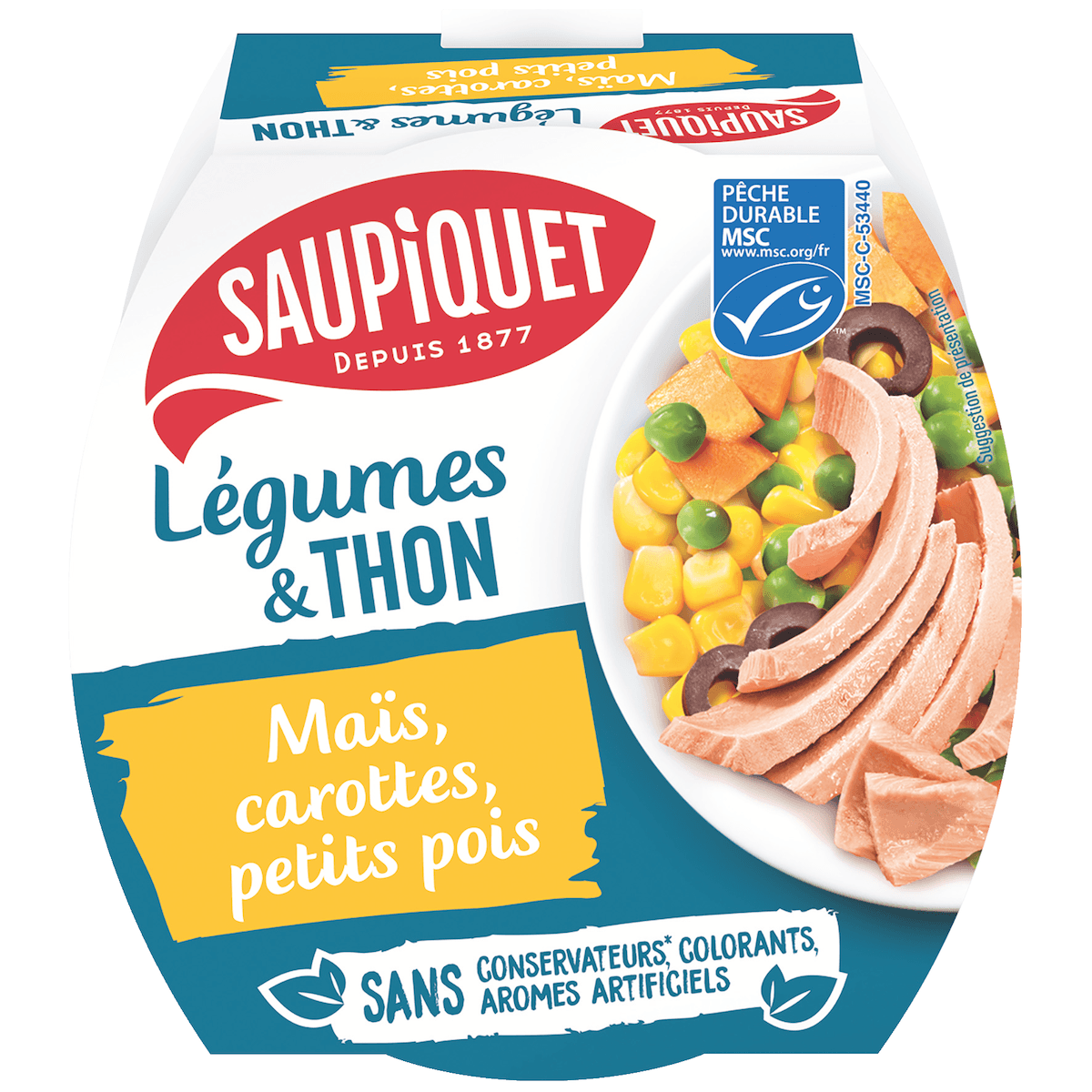 SALADE MAIS THON MSC ET LEGUMES - 160G