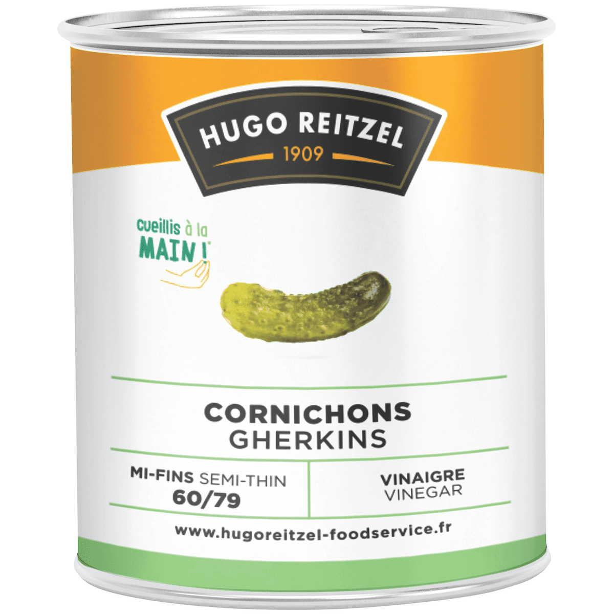 CORNICHON AU VINAIGRE MI FINS 60+ BTE 4/4 425G (PNE)