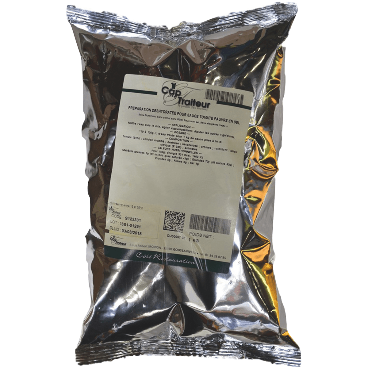 SAUCE TOMATE A FROID PS - POCHE 1KG