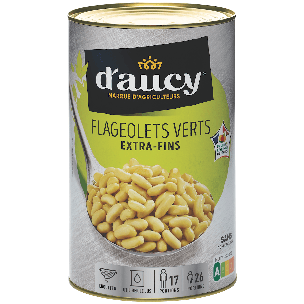 FLAGEOLETS VERTS EXTRA-FINS - BTE 5/1 - CULTIVE 100% FRANCE - CEE2