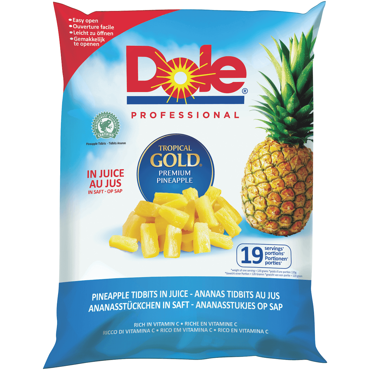 ANANAS TIDBIT AU SIROP LEGER - POCHE 2.3KG