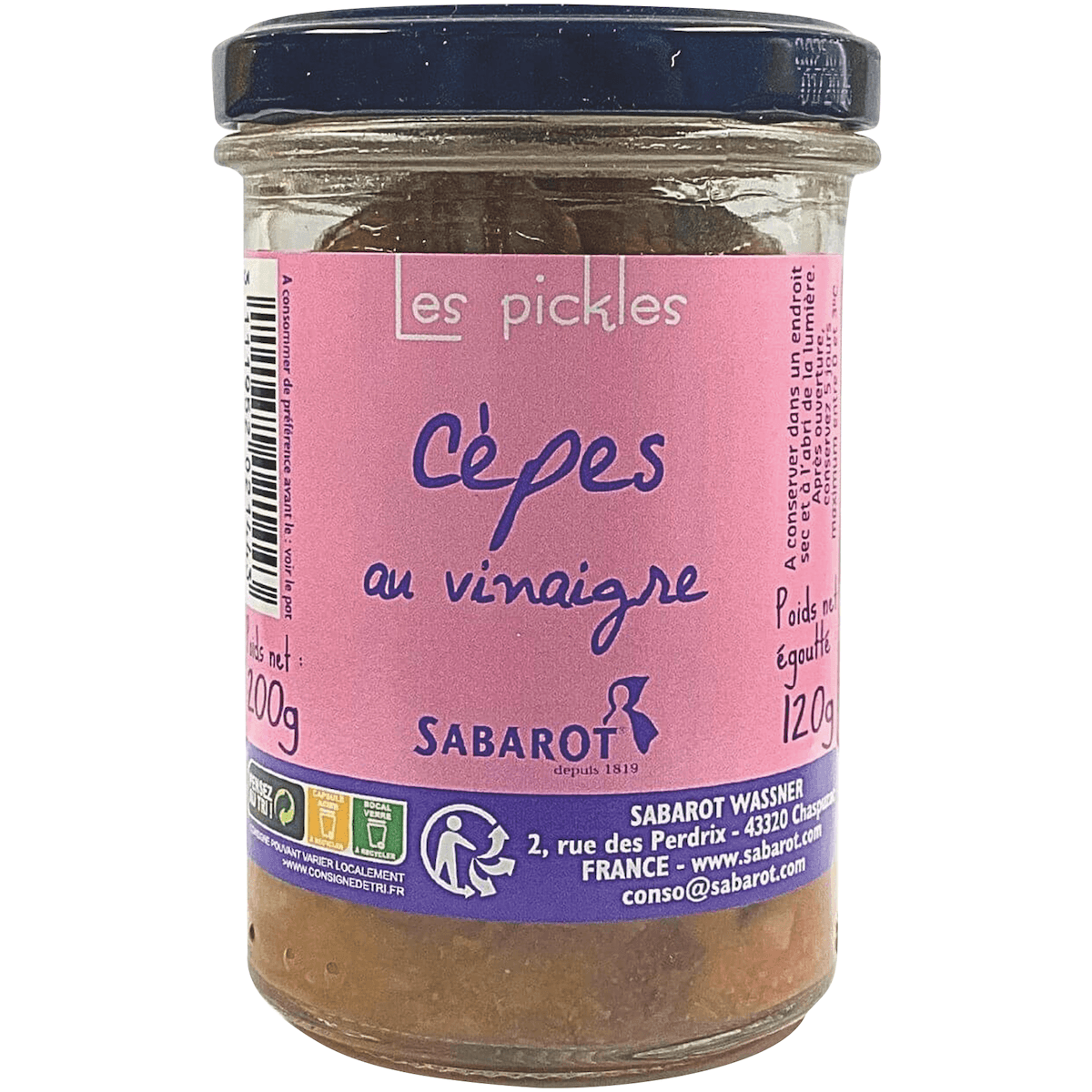 CEPES AU VINAIGRE PICKLES - BOCAL 22.8CL