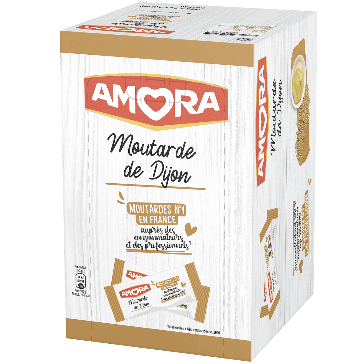 MOUTARDE DE DIJON - CARTON DE 350 DOSETTES DE 5ML