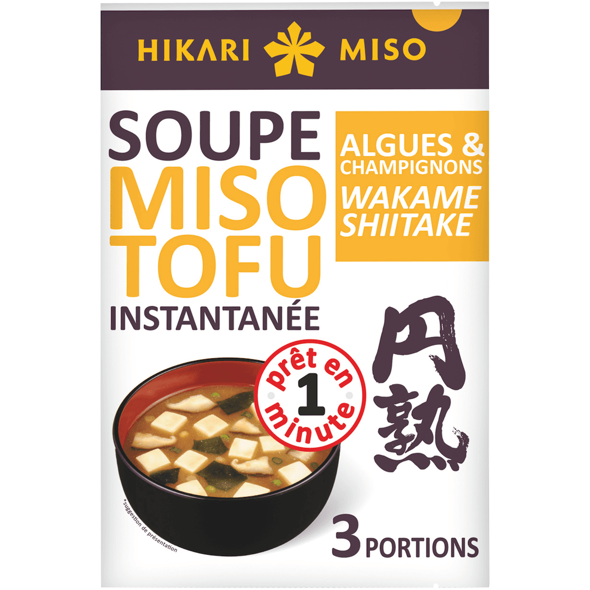 SOUPE MISO ALGUES WAKAME  SHIITAKE 59.4G