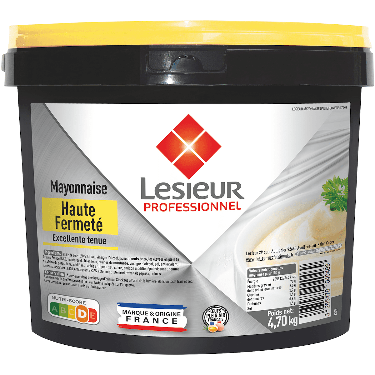 MAYONNAISE HAUTE FERMETE - SEAU 5L