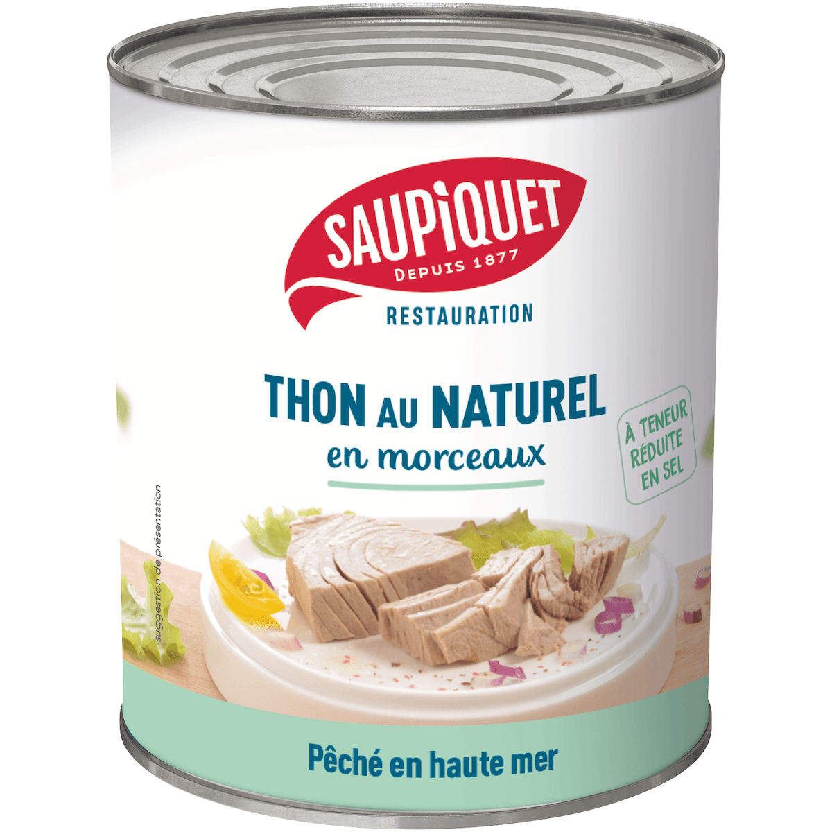 THON AU NATUREL EN MORCEAUX SANS SEL AJOUTE BOITE 4/4