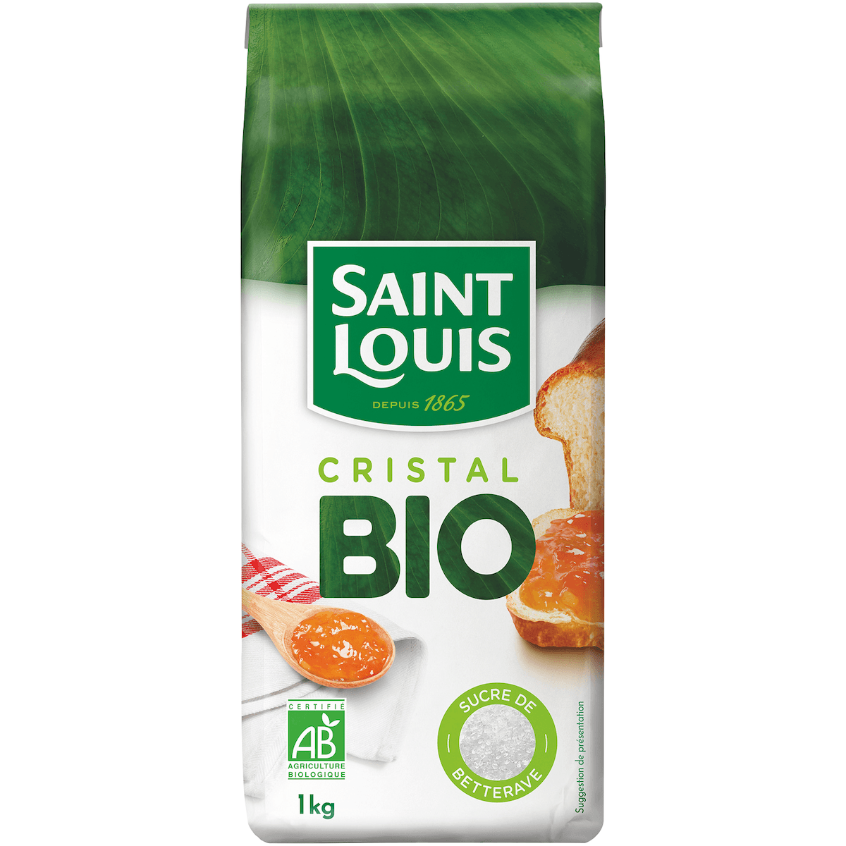 SACHET SUCRE CRISTAL BLANC DE BETTERAVE BIO 1KG