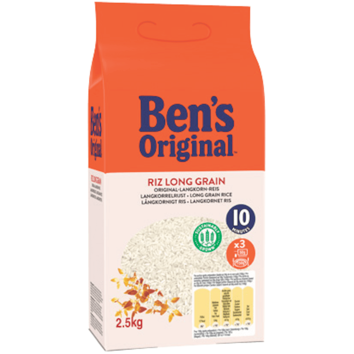 RIZ LONG GRAIN CUISSON RAPIDE 2,5 KG