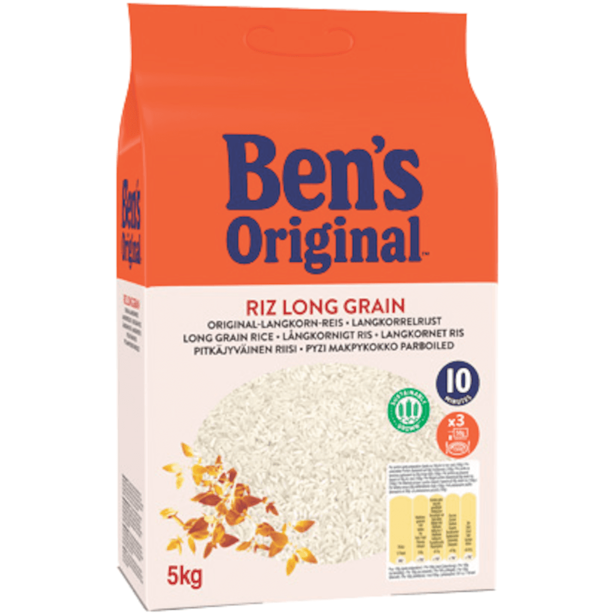RIZ LONG GRAIN CUISSON RAPIDE 5KG