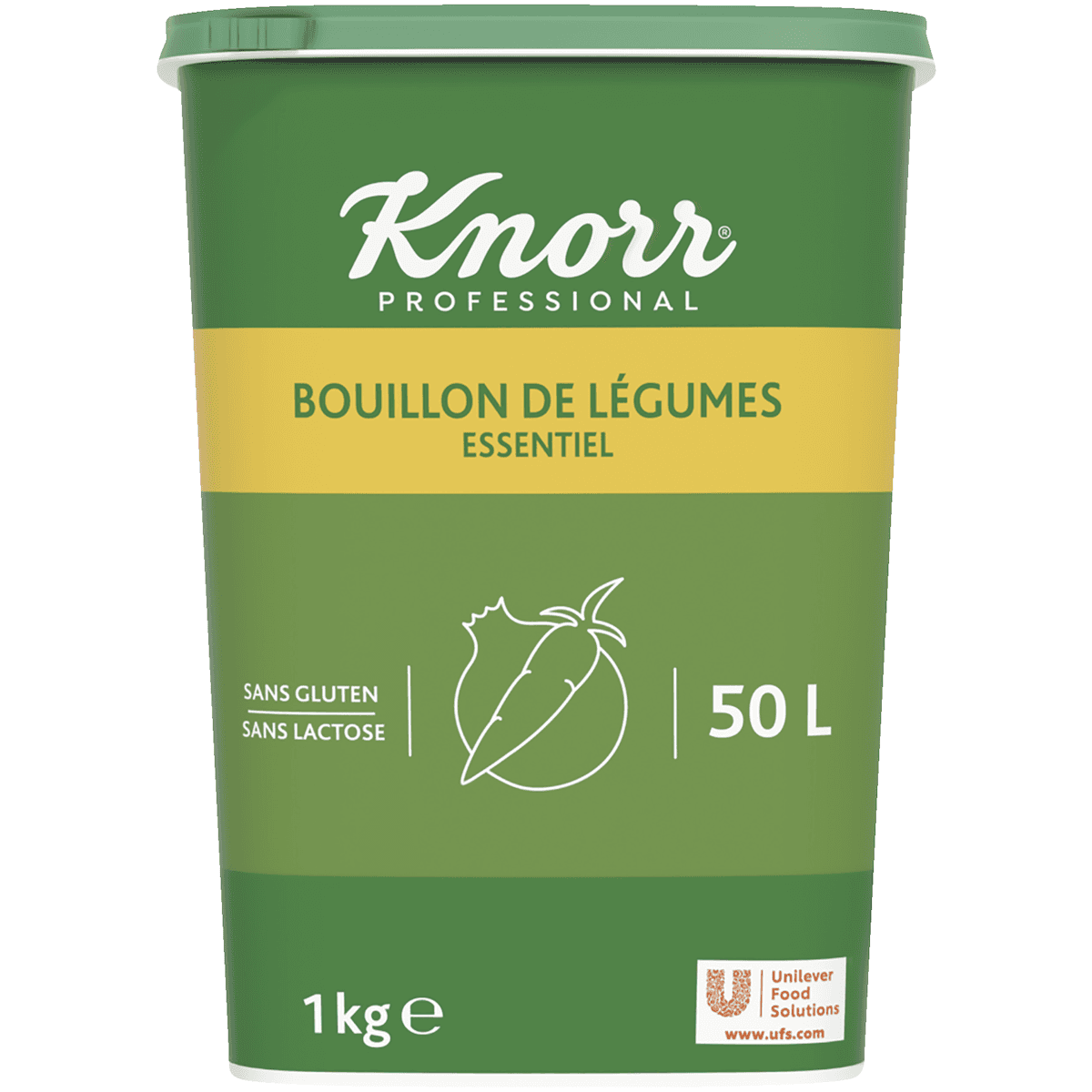KNORR ESSENTIEL 1-2-3 BOUILLON DE LEGUMES 50L - BTE 1KG