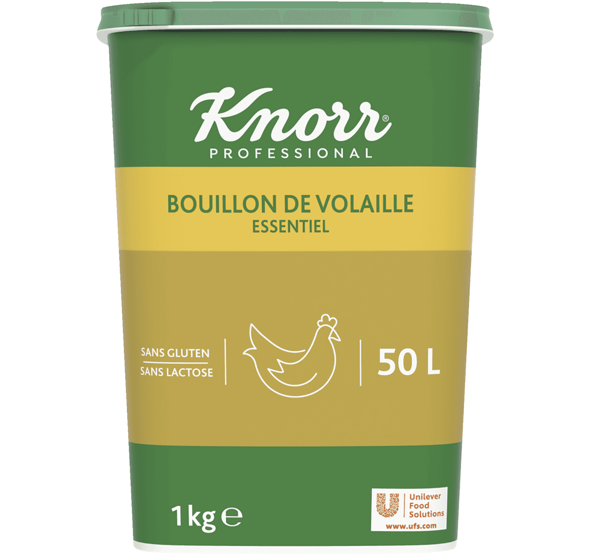 KNORR ESSENTIEL 1-2-3 BOUILLON DE VOLAILLE 50L - BTE 1KG