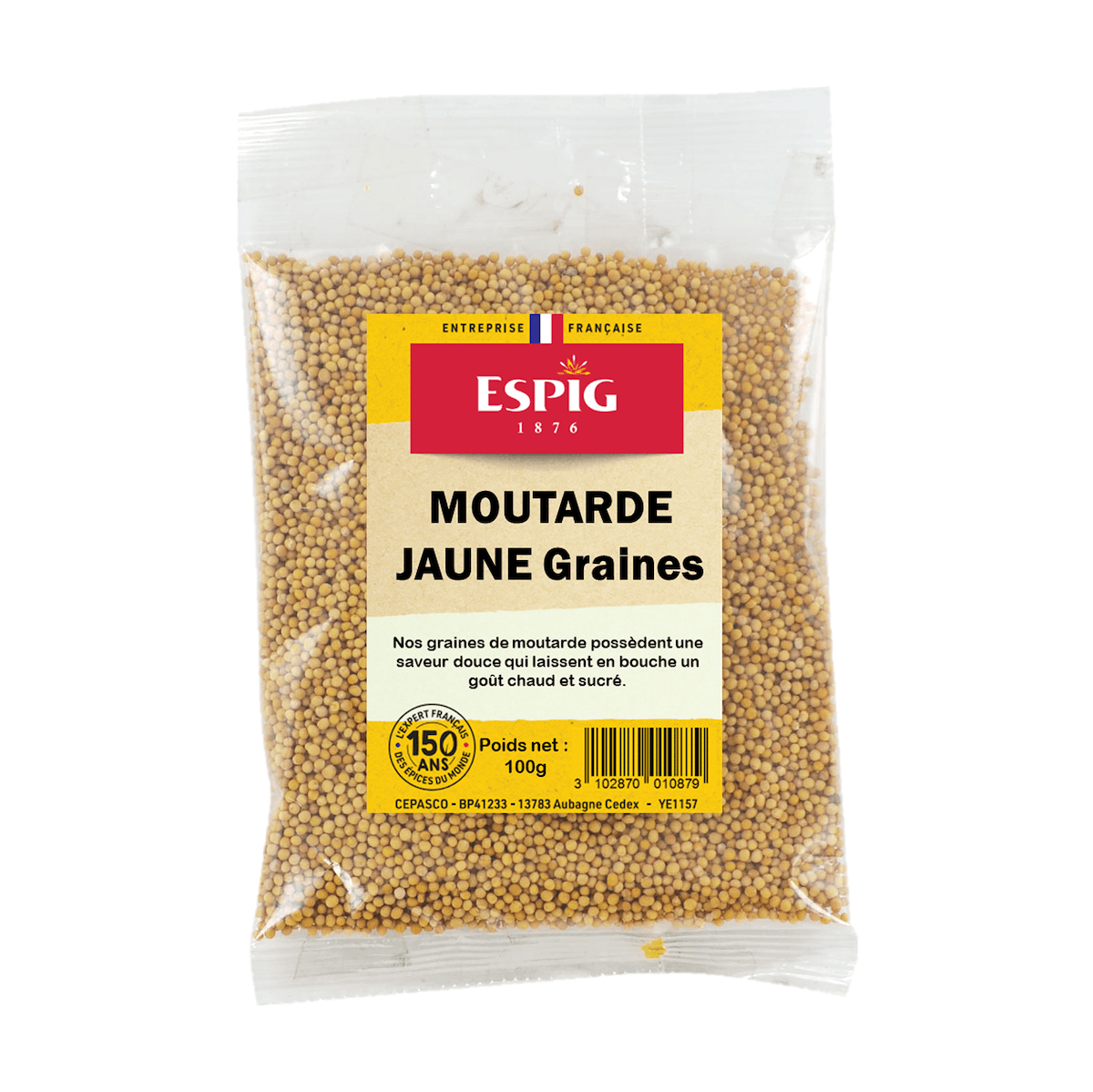 MOUTARDE JAUNE GRAINES - 100G