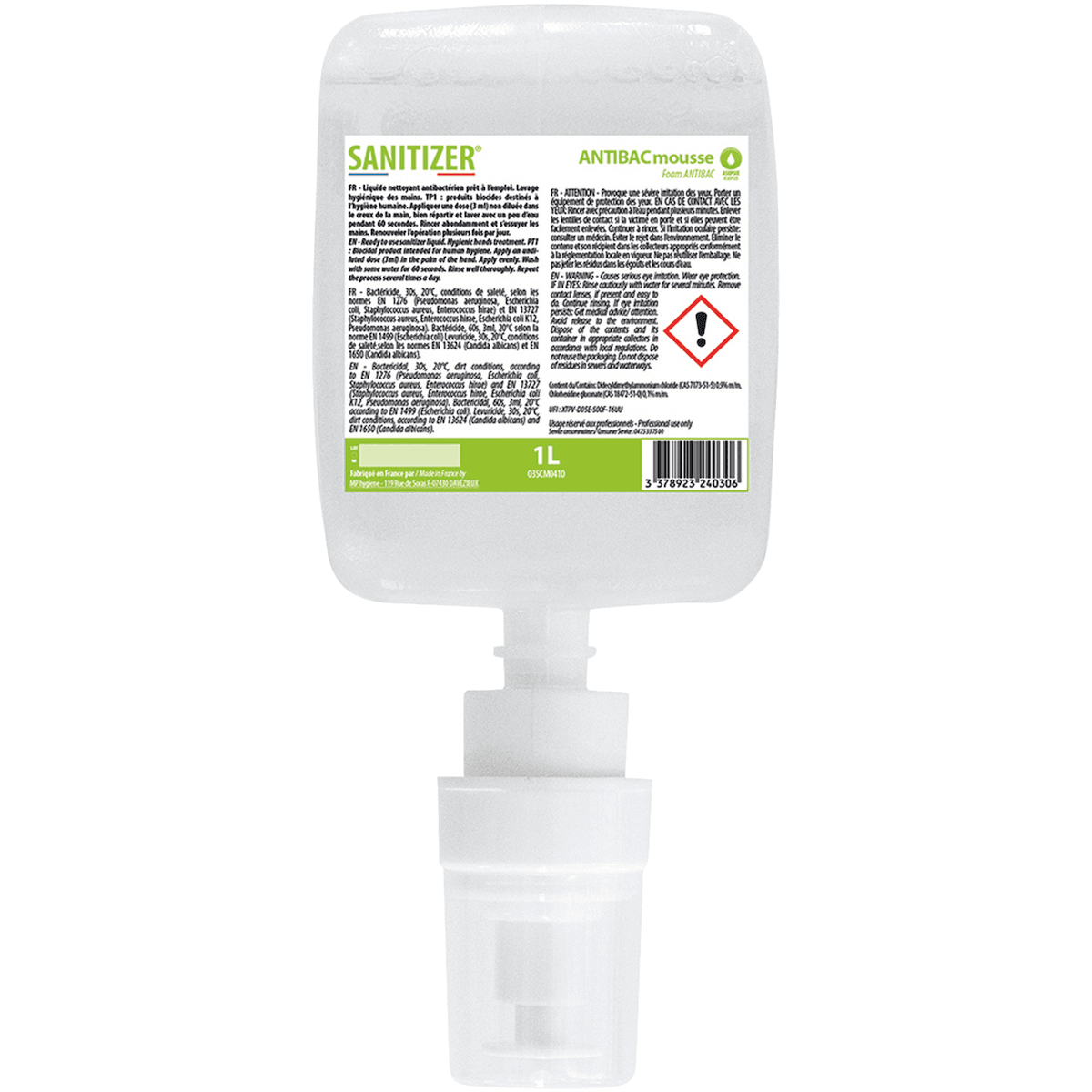ANTIBAC MOUSSE NETTOYANTE- 6 CARTOUCHES 1L