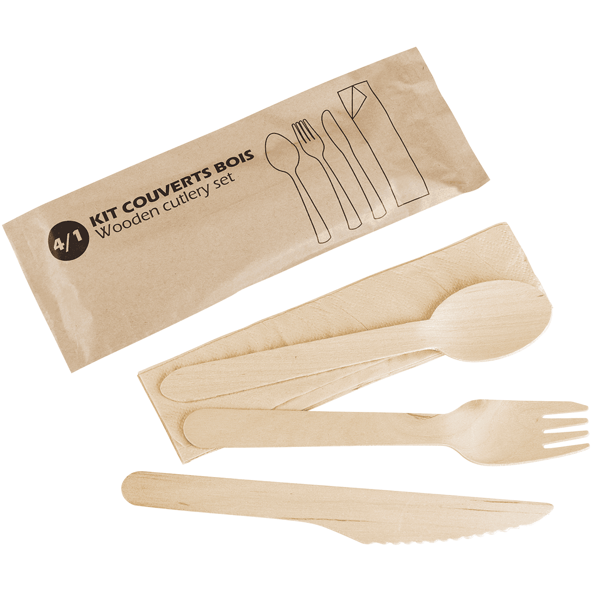 KITS COUVERTS EN BOIS 220X80X5- SERVIPACK-SCT 100