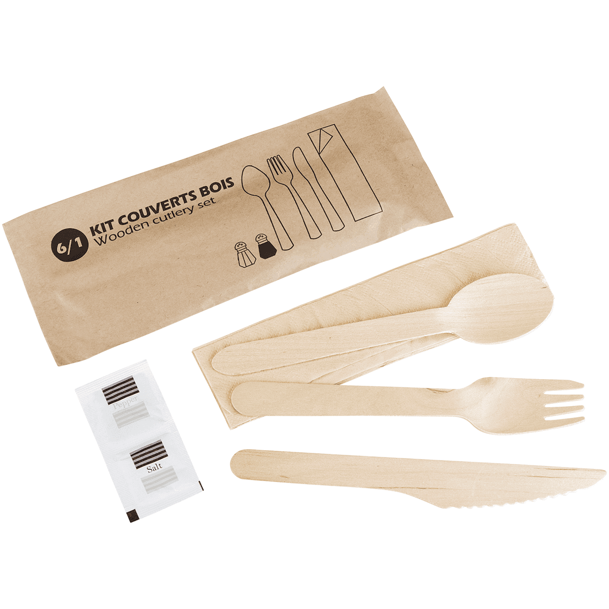KITS COUVERTS EN BOIS 220X80X5- SERVIPACK-SCT 100