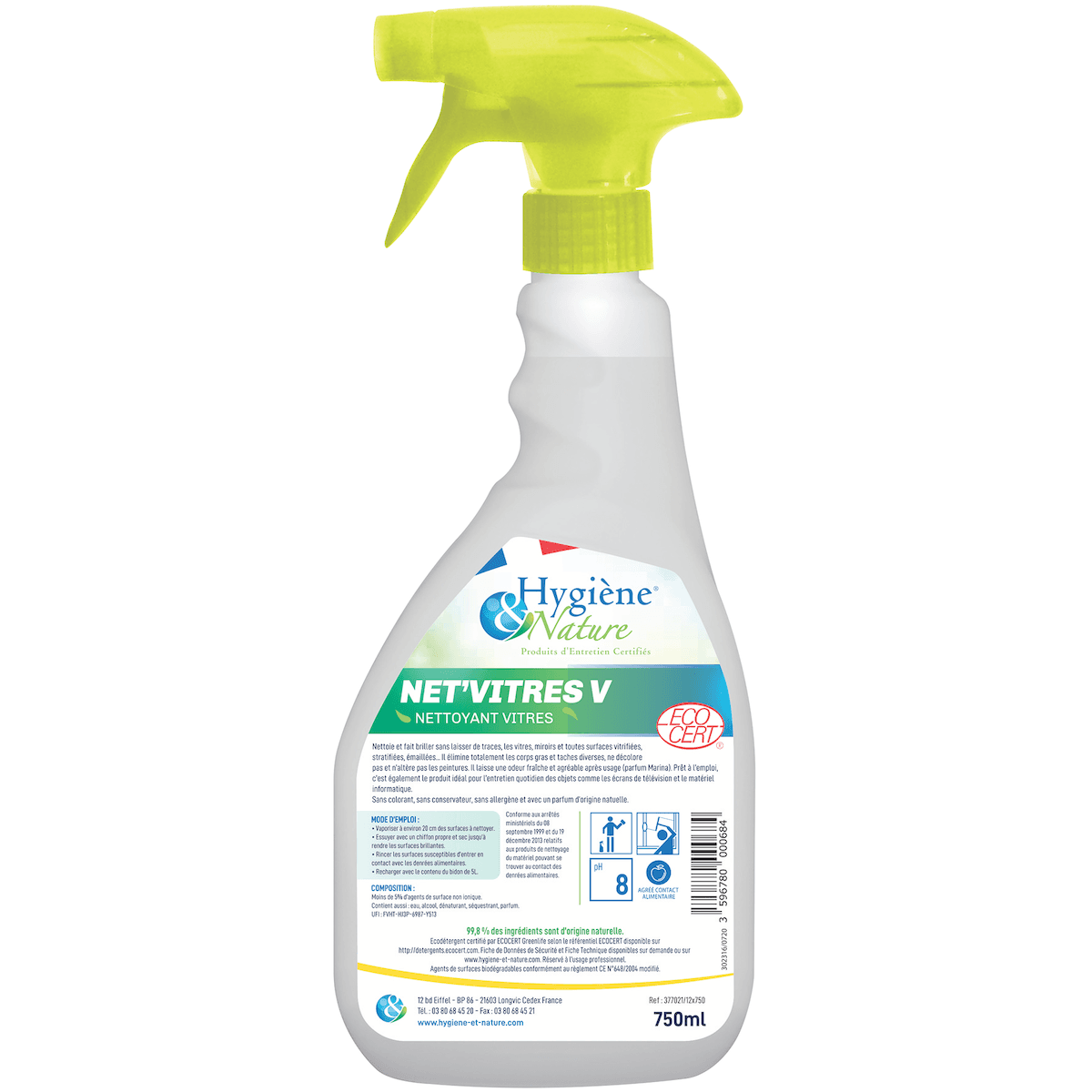 NETTOYANT VITRES NET'VITRES V - FLACON DE 750ML