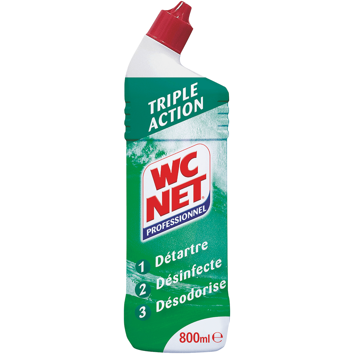 GEL WC TRIPLE ACTION - WC NET - FLACON DE 800ML