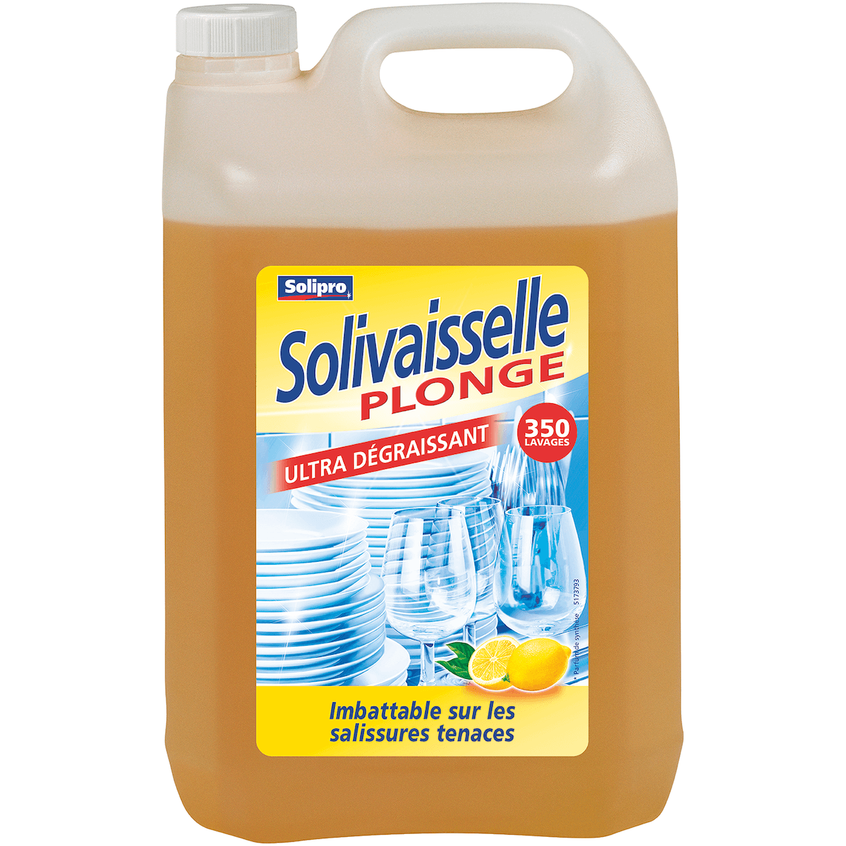 DÉTERGENT LIQUIDE PLONGE MANUELLE SOLIVAISSELLE PLONGE - SOLIPRO - BIDON DE 5L
