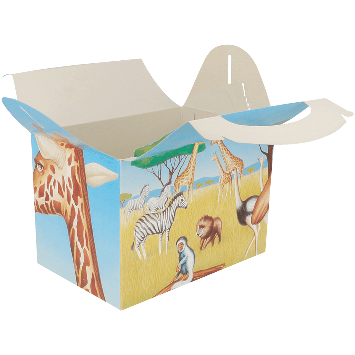 BOÎTES MENU ENFANT "SAVANE" 320 G/M2 QUADRICHROMIE CARTON - PAQUET DE 50