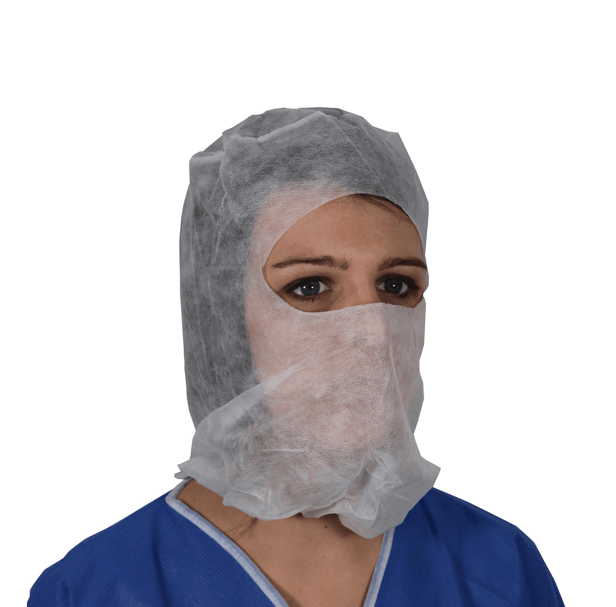 CAGOULE PP CLASSIC BLANCHE "TYPE HEAUME", ÉLASTIQUÉE, AVEC PETITE OUVERTURE