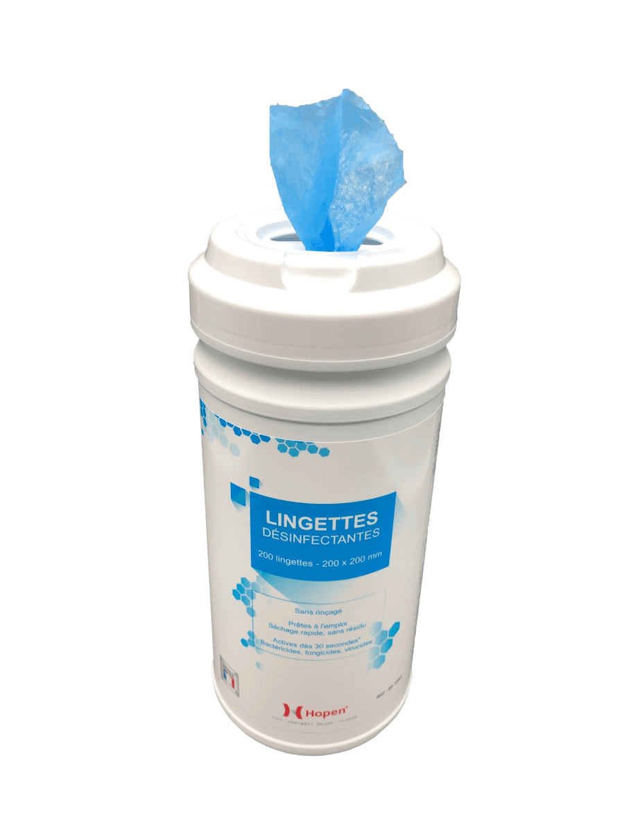 LINGETTE DÉSINFECTANTE EXTRA SANS RINÇAGE100% VISCOSE - 23G/M² - BLEU