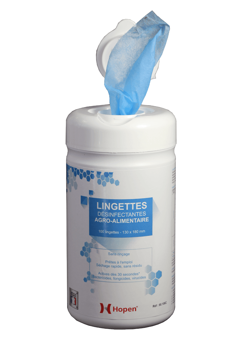 LINGETTE DÉSINFECTANTE EXTRA SANS RINÇAGE100% VISCOSE - 23G/M² - BLEU